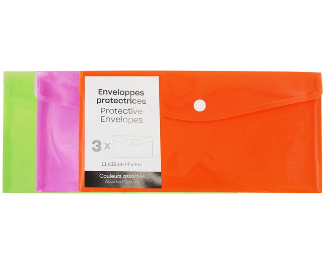 Ens. 3 enveloppes translucides 3AS