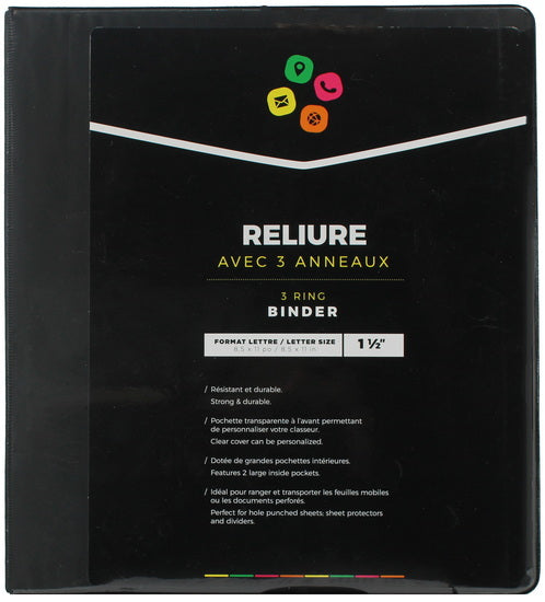 Binder 1" 1/2'' - Black