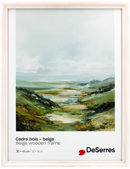 Cadre bois beige - 12x16po