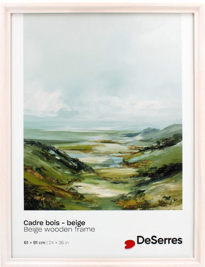 Wood Frame Beige - 24X36"