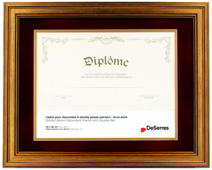 Diploma Frame Golden Brown
