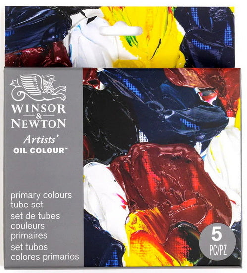 Ens. 5 tubes de peinture à l'huile - couleurs primaires