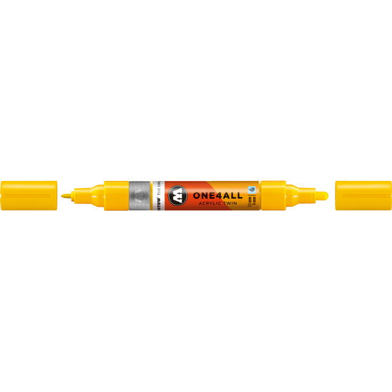 Marqueur acrylique One4All Twin - 1,5 à 4 mm jaune signal