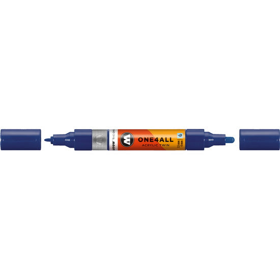 Marqueur acrylique One4All Twin - 1,5 à 4 mm bleu nuit