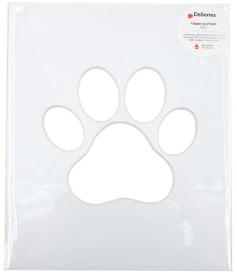 Mat White Paw - 8X10/4X6"