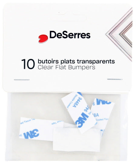 Ens. 10 butoirs transparents plats