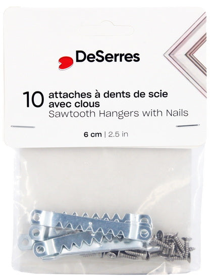 Ens. 10 dents de scie avec vis 2.5po