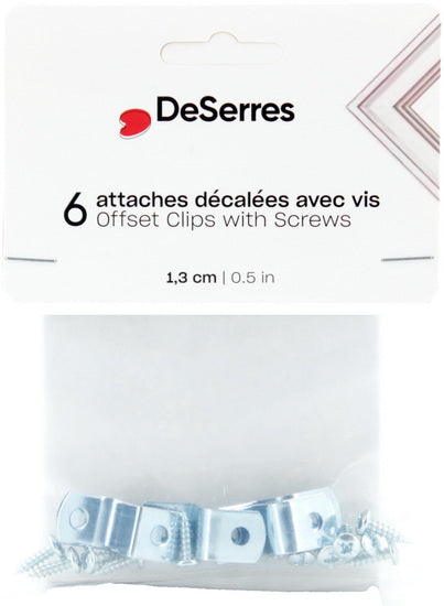 Ens. 6 attaches offset et vis 1/2po
