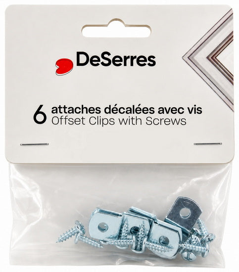 Ens. 6 attaches offset et vis 1/8po