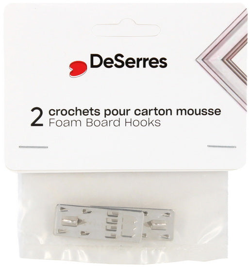 Ens. 2 crochets pour carton mousse