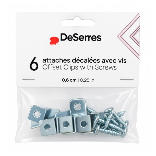 Pack of 6 OffPack Clips and Screws 1/4"