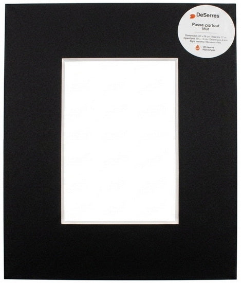 Passe-partout noir - 8x10/4x6po