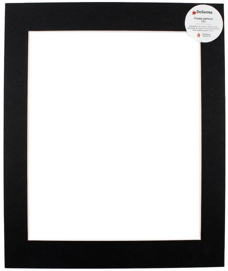 Passe-partout noir - 11x14/8.5x11po