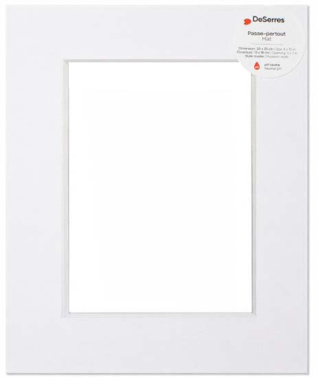 Passe-partout blanc  8x10/5x7po