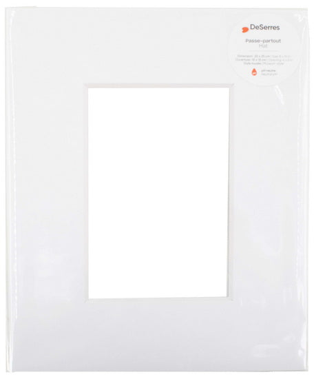 Passe-partout blanc - 8x10/4x6po