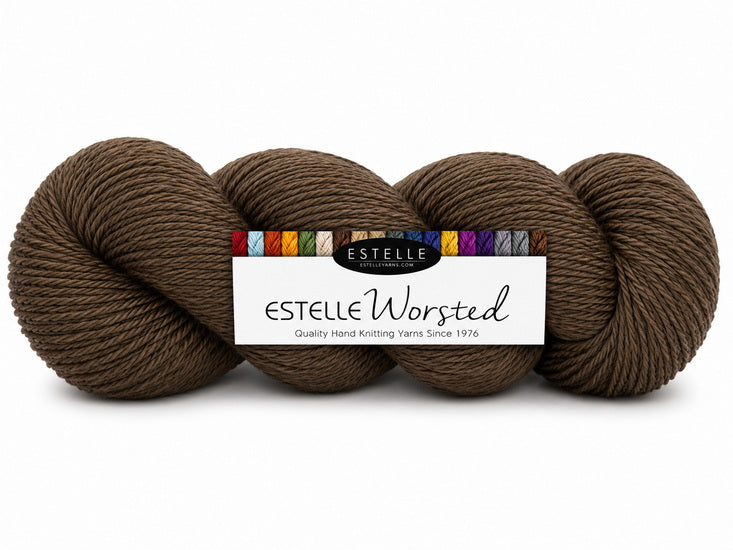 Fil worsted 40% laine #4 100g brun