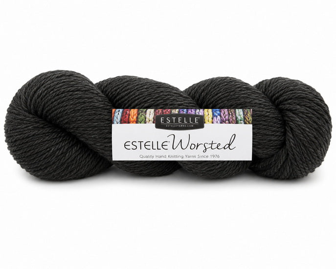 Yarn worsted 40% wool #4 100g charcoal heather