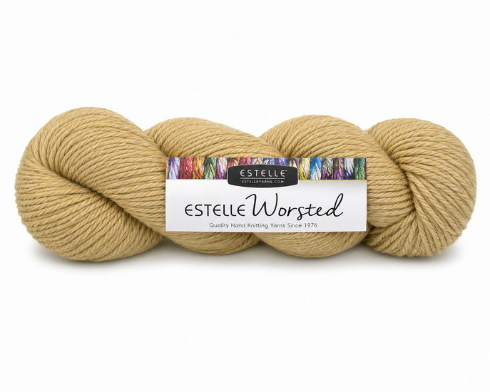Yarn worsted 40% wool #4 100g deep camel
