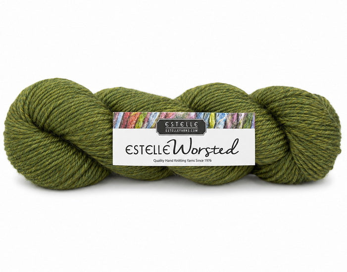 Yarn worsted 40% wool #4 100g spring green heather