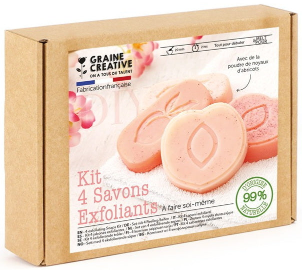 Diy apricot exfoliating soap kit