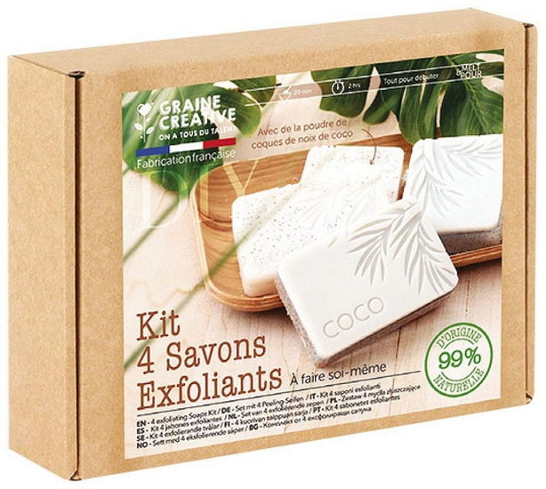 Diy coconut exfoliating soap kit