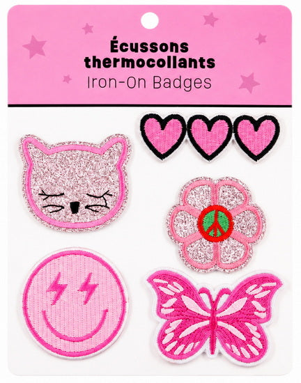 Ens. 4 Écussons Thermocollants Chat