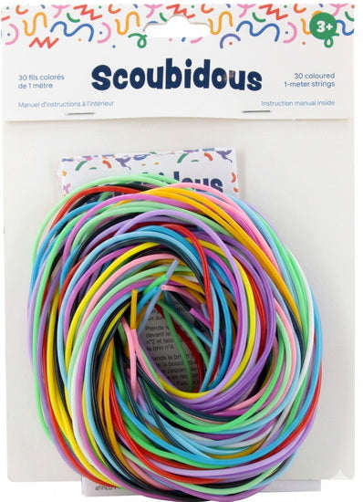 Ens.30 scoubidous couleurs assorties