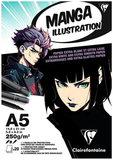 Bloc à dessin manga A5