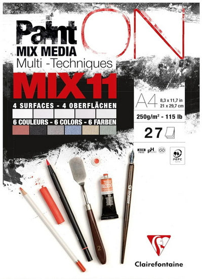 Glued Pad Paint'On Assorted Colors Mix 11 A4