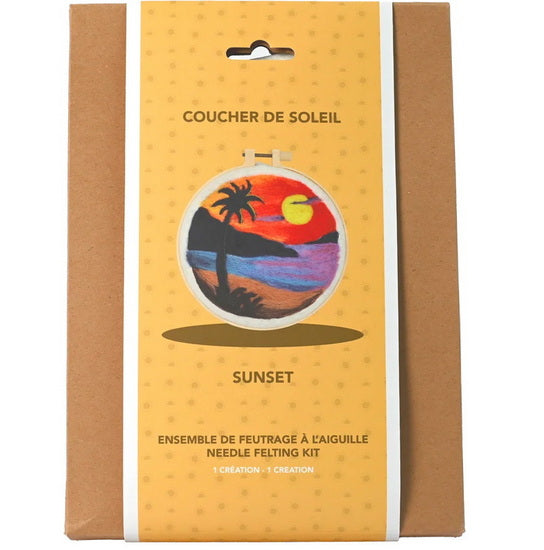 Ens. de feutrage à l'aiguille coucher de soleil