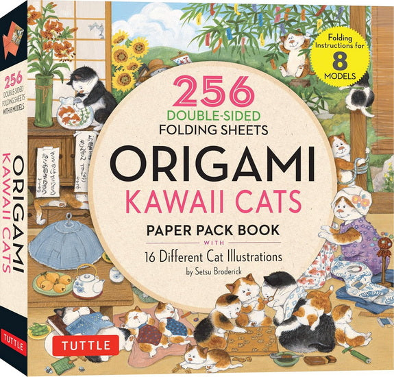 Origami Kawaii Cats Paper Pack Book: 256 Double-Sided Folding Sheets (Includes Instructions for 8 Models)
