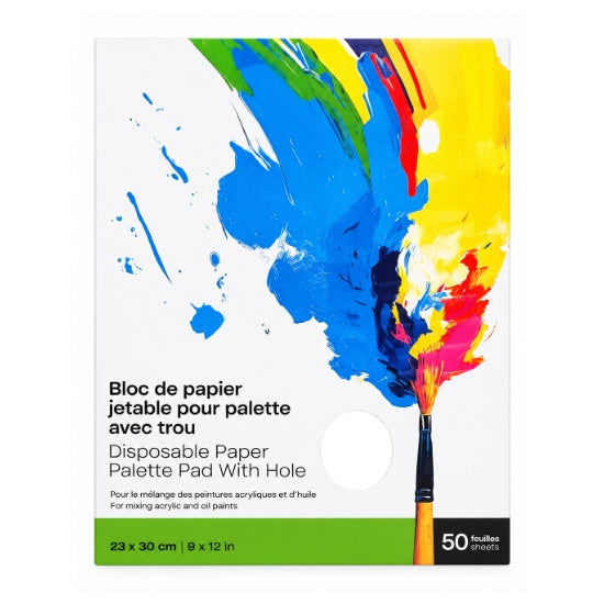 Paper Palette with Hole White - 9x12"
