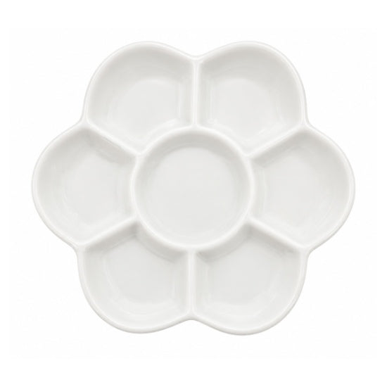 Palette porcelaine fleur 7 puits
