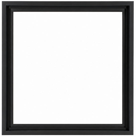 Cadre flottant bois régulier noir - 12X12PO