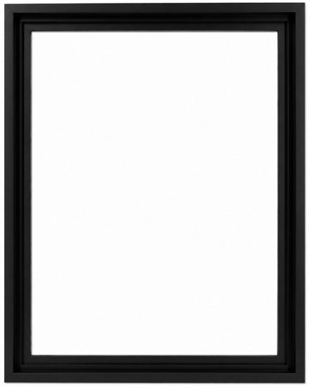 Cadre flottant bois régulier noir - 12X16PO