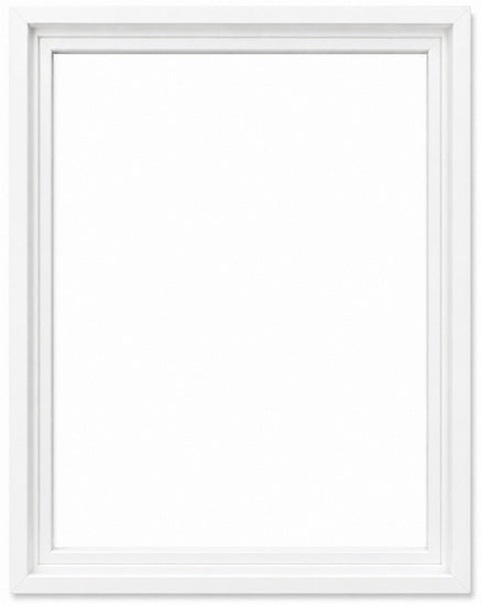 Floater Frame Wood Regular White - 12''X16''