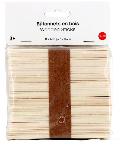 Ens.100 Bâtonnets 11x1cm