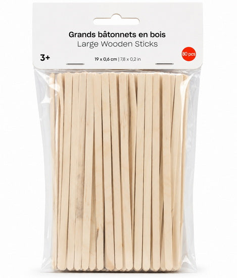 Ens.80 Bâtonnets 19x0.6cm