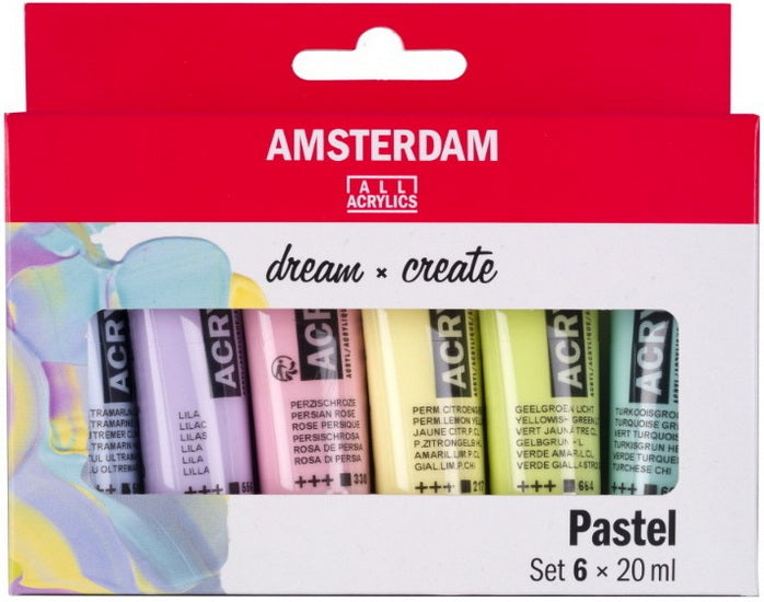 Set of Amsterdam acrylic pastel - 6x20ml