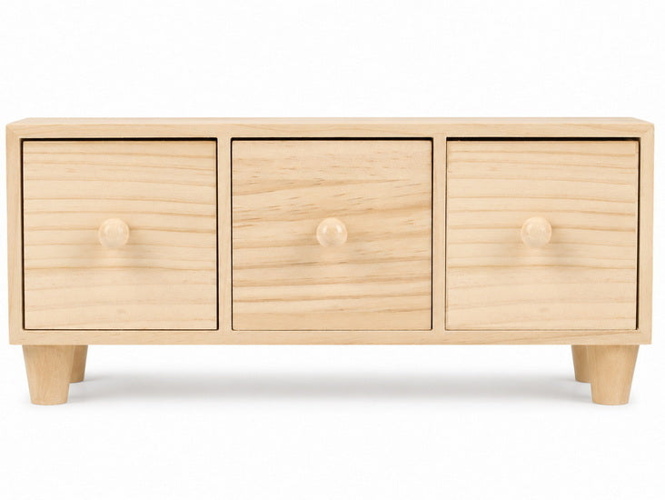 Wood Box with Drawers