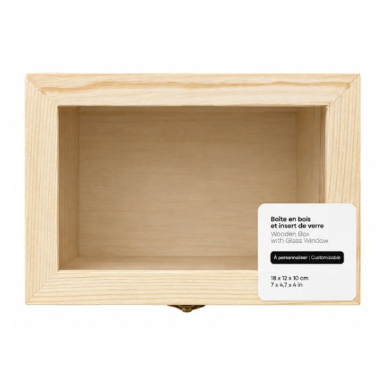 Wood Box with Glass Insert