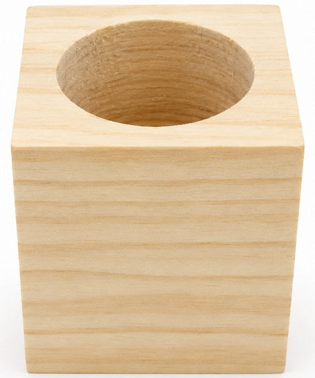 Wood Square Pen Holder