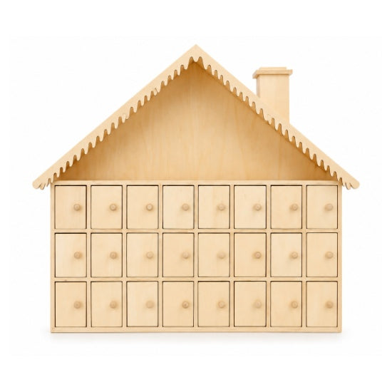 Calendrier de l'avent maison en bois