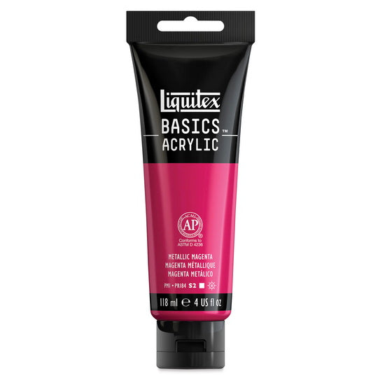 Peinture acrylique Basics métallique magenta 118ml