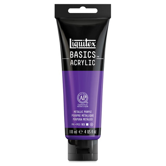 Peinture acrylique Basics métallique pourpre 118ml