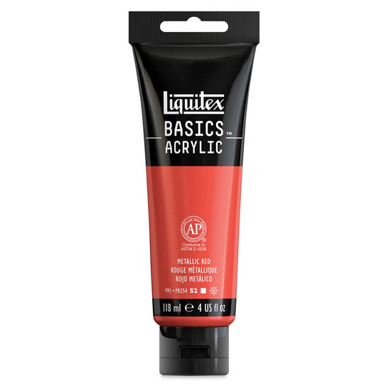 Basics Acrylic Metallic Red 118ml