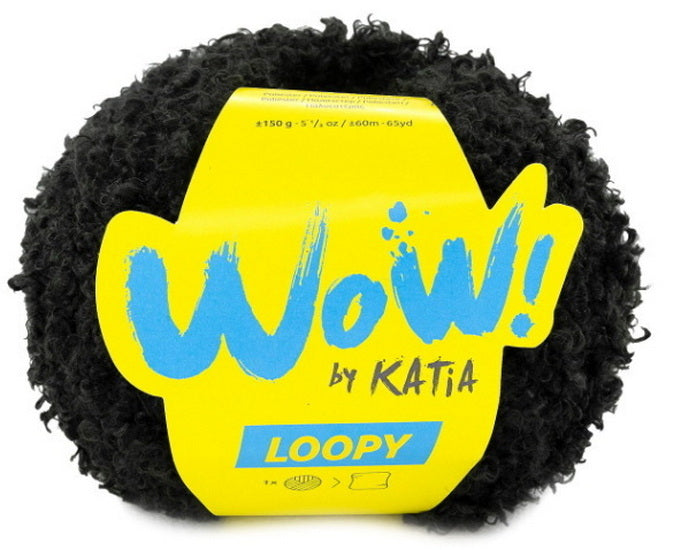 Wow Loopy Yarn Black - 150g