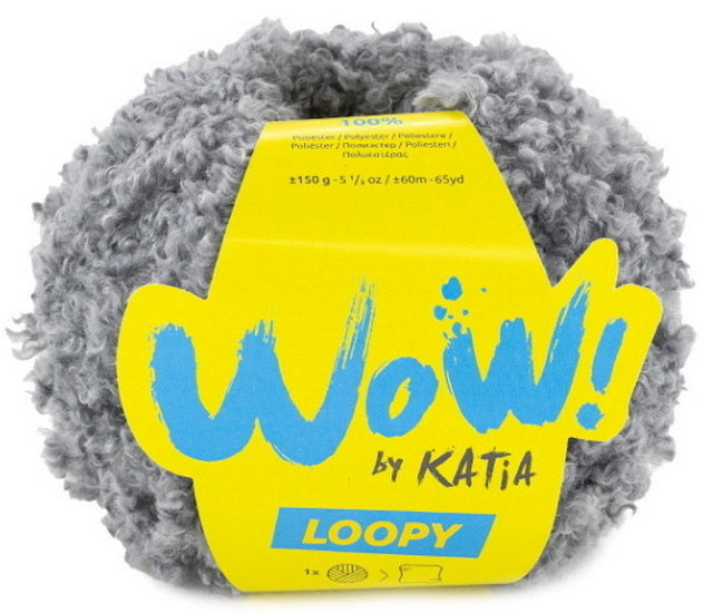 Fil Wow Loopy gris moyen – 150g