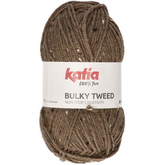 Bulky Tweed Yarn Light Brown - 100g
