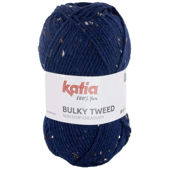 Fil Bulky Tweed bleu outremer - 100g